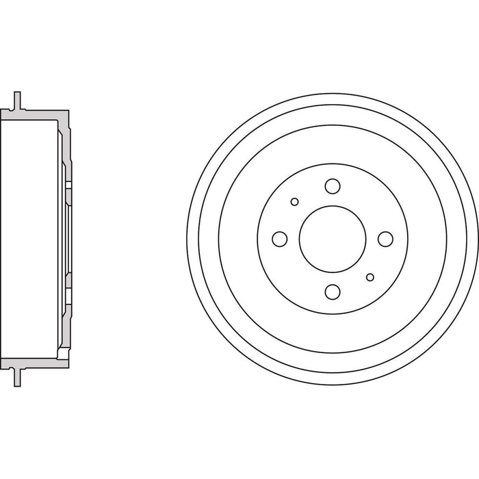 Apec Brake Drum Rear Fits Citroen Nemo Peugeot Bipper Apec  - Dynamic Drive