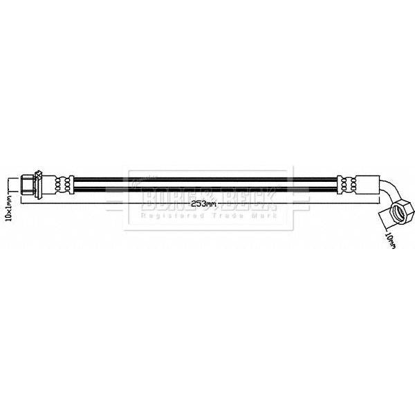 Genuine Borg & Beck Brake Hose fits Ford BBH8158 Borg & Beck  - Dynamic Drive