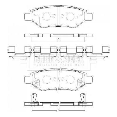 Genuine Borg & Beck Rear Brake Pads fits Cadillac CTS 0505 BBP2469 Borg & Beck  - Dynamic Drive