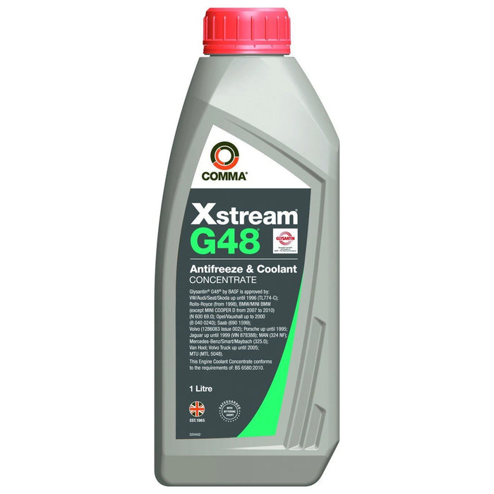 Comma XStream G48 Antifreeze & Coolant Concentrate ASTM D3306, D4985, SAE J1034