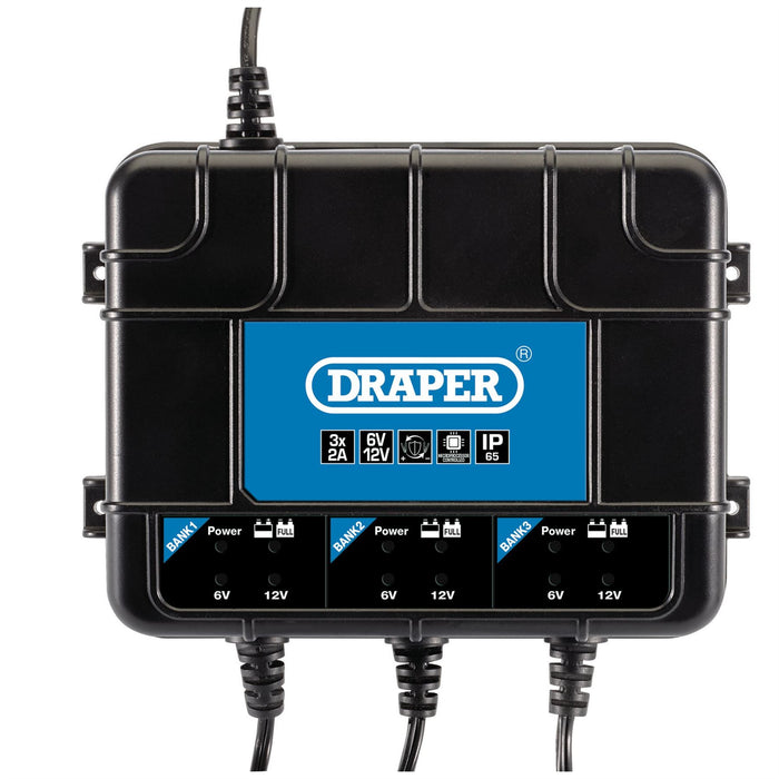 Draper 6/12V 3 Bank Charger Station 53172 Draper  - Dynamic Drive