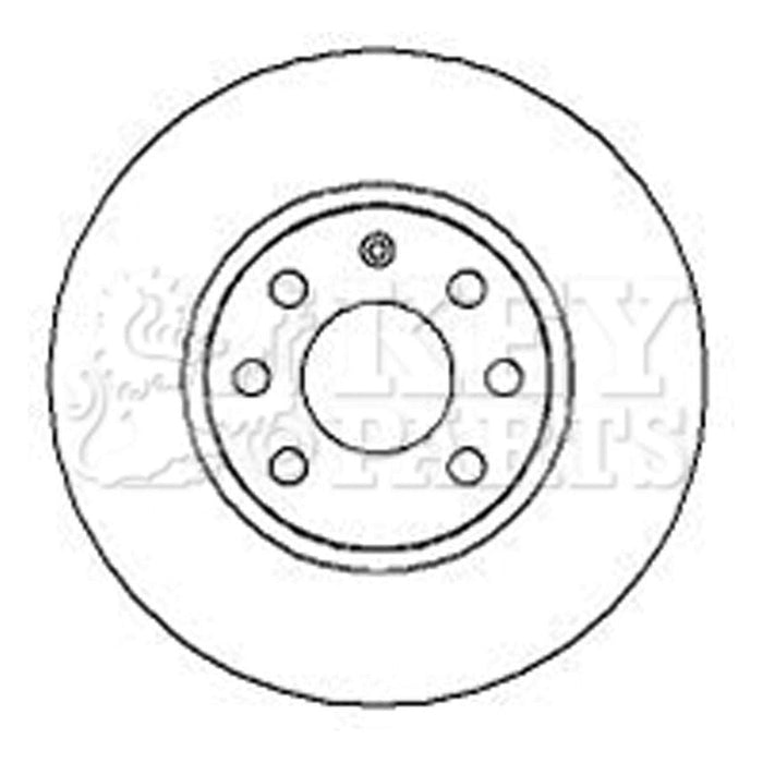 Genuine Key Parts KBD4253 Brake Disc Pair (Front) Key Parts  - Dynamic Drive