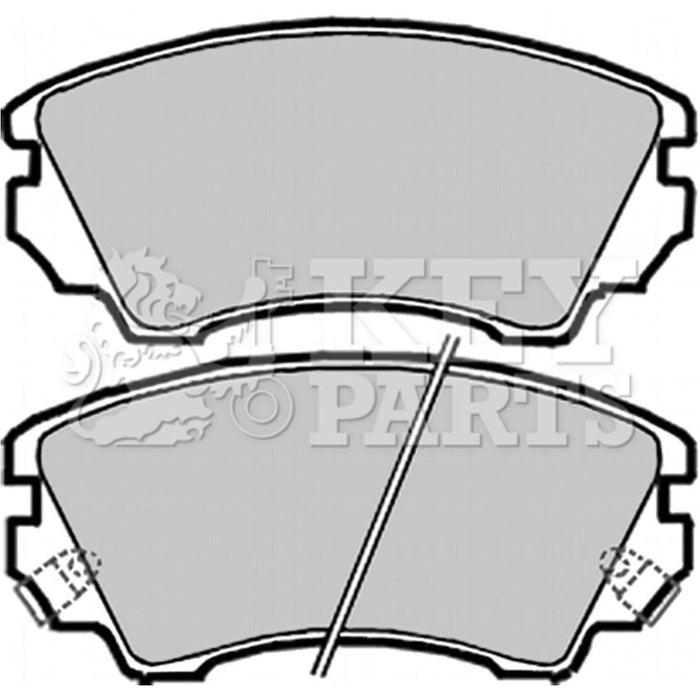 Genuine Key Parts KBP2047 Front Brake Pads-Includes Wear Indicators (Mando)