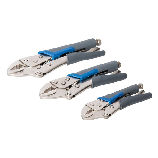 Silverline Self Locking Soft-Grip Pliers Set 3pce 3pce Silverline  - Dynamic Drive