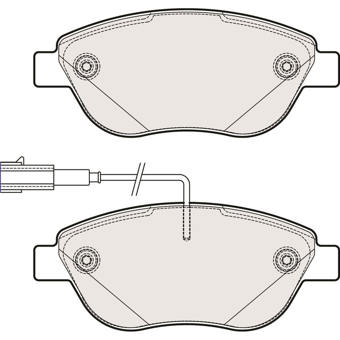 Genuine APEC Front Brake Discs & Pads Set Vented for Fiat Punto