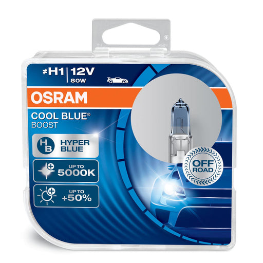 Osram H1 (448) Cool Blue Boost 5000K Hyper Blue Bulbs (x2) 62150CBB-HCB Osram  - Dynamic Drive