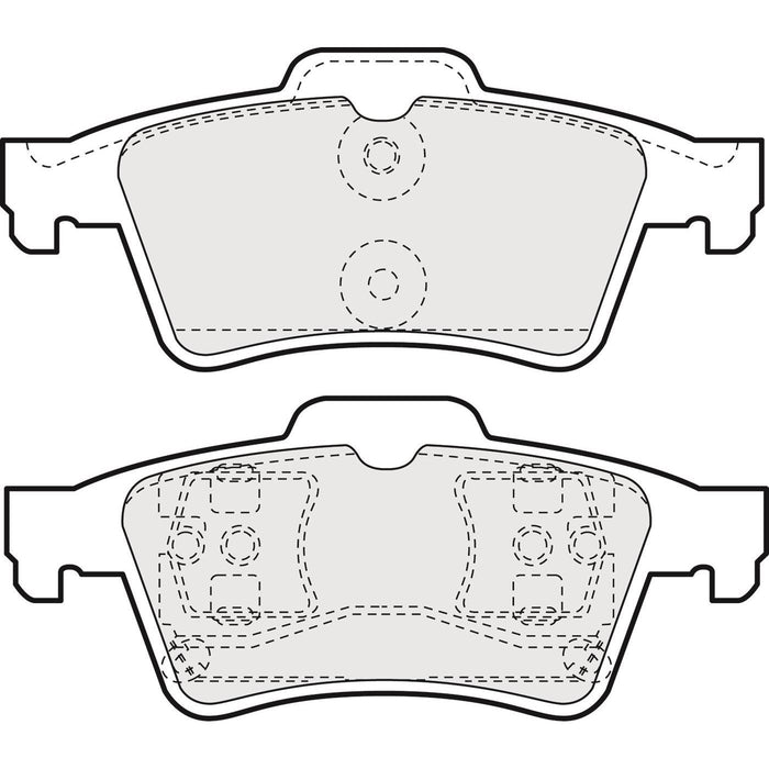 Genuine APEC Rear Brake Discs & Pads Set Solid for Opel Vectra