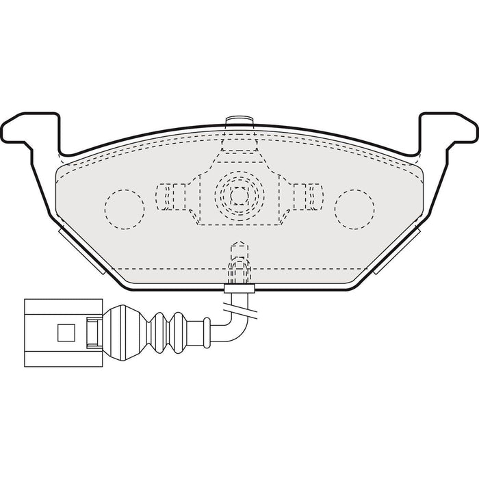 Apec Brake Pads Front Fits Audi A3 Skoda Fabia