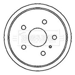 Genuine Borg & Beck Brake Drum fits Mercedes A140 A160 A170 1998 BBR7159 Borg & Beck  - Dynamic Drive