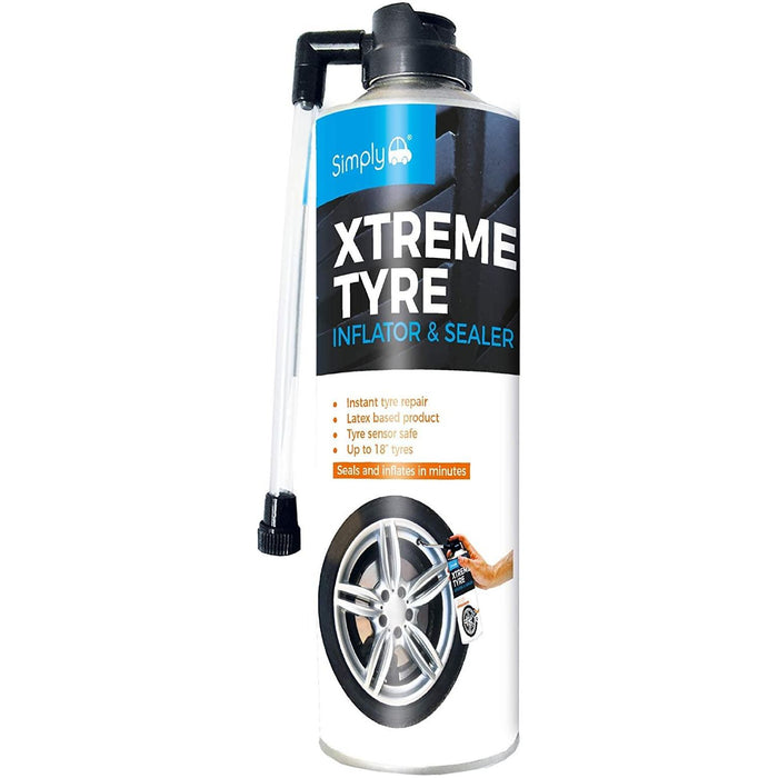 2 x Car Tyre Seals & Inflates Instant Sealant Inflator Puncture Weld Repair Simply  - Dynamic Drive