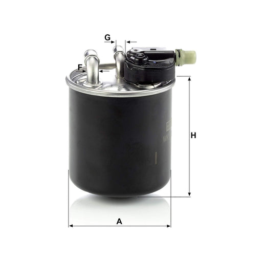 Genuine Mann Fuel Filter for Mercedes ABCCLACLSE CLASS WK820/14 Mann & Hummel  - Dynamic Drive