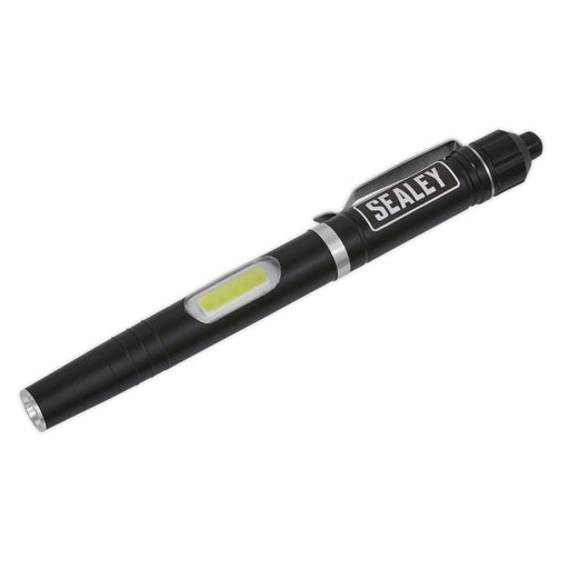 Sealey Aluminium Penlight 3W SMD & 1W COB LED LED016 Sealey  - Dynamic Drive