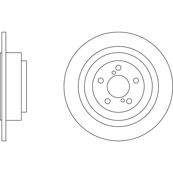 Apec Brake Disc Rear Fits Subaru Legacy