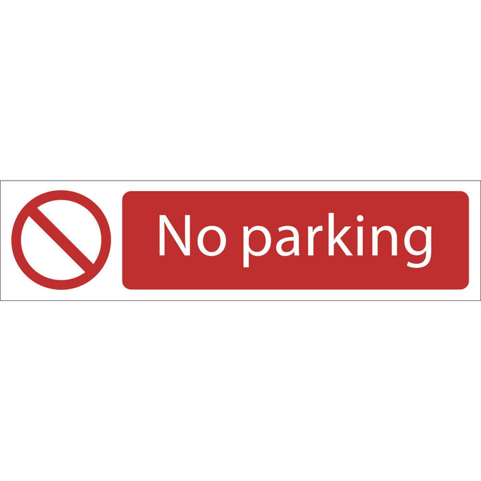 Draper No Parking' Prohibition Sign, 200 x 50mm 73163 Draper  - Dynamic Drive