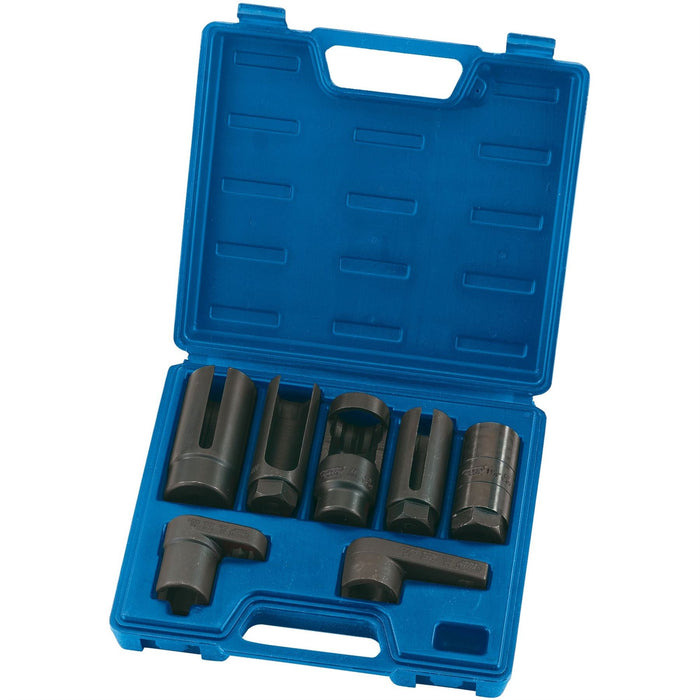 Draper Lambda/Oxygen Sensor Socket Set, 3/8", 1/2" Sq. Dr. (7 Piece) 89765 Draper  - Dynamic Drive