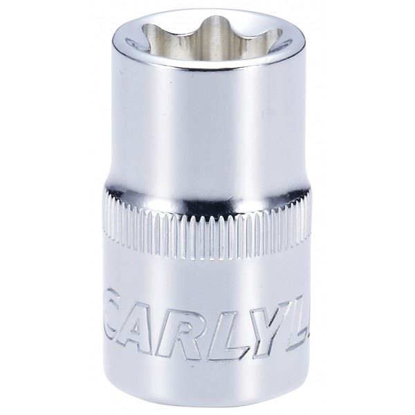 Carlyle Hand Tools Socket - External Star Standard - 1/2in. Dr - E18