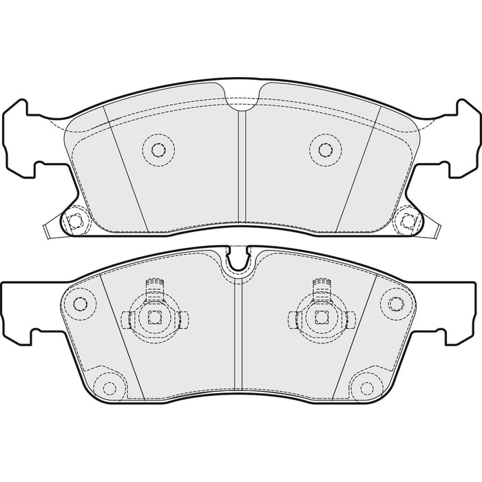 Genuine APEC Front Brake Discs & Pads Set Vented for Jeep Grand Cherokee