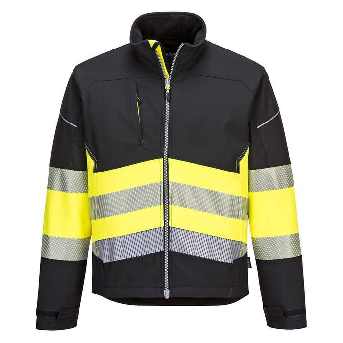 Portwest Pw3 Hi-Vis Class 1 Softshell Jacket (3L) 2XL PW375BKYXXL