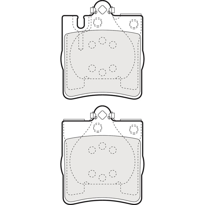 Apec Brake Pads Rear Fits Mercedes C Class Clc Clk Slk