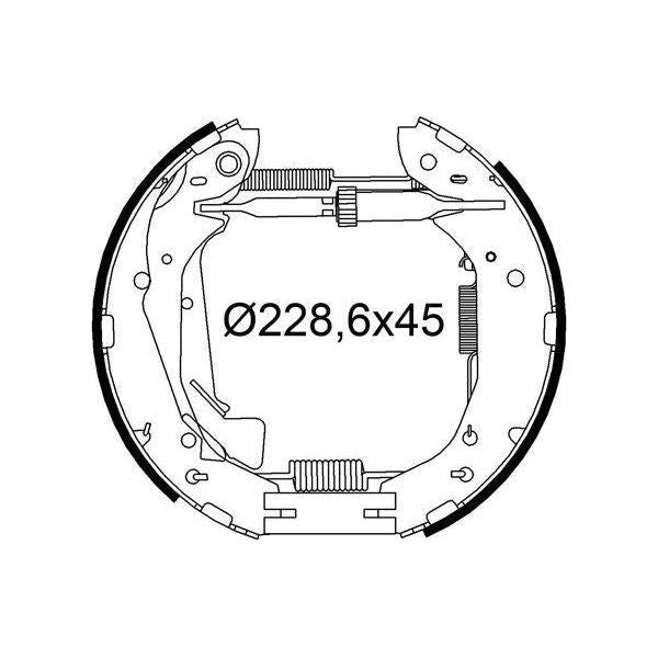 Genuine Valeo Pre-M. Brake Shoe Kit Fits Hyu Matrix Sonata