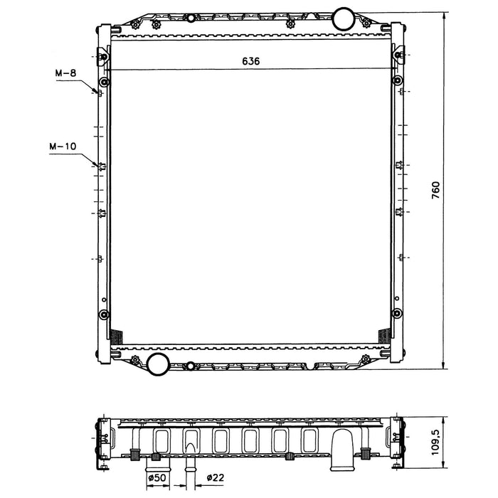 NRF Radiator fits MAN L2000 M 2000 L M 2000 M NRF  - Dynamic Drive