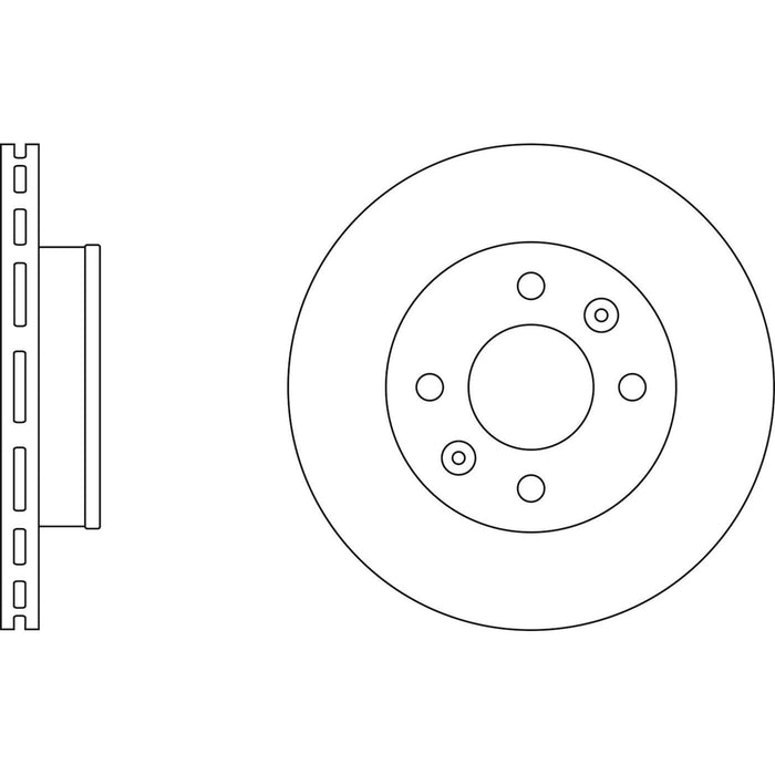 Genuine APEC Front Brake Discs & Pads Set Vented for Hyundai i10