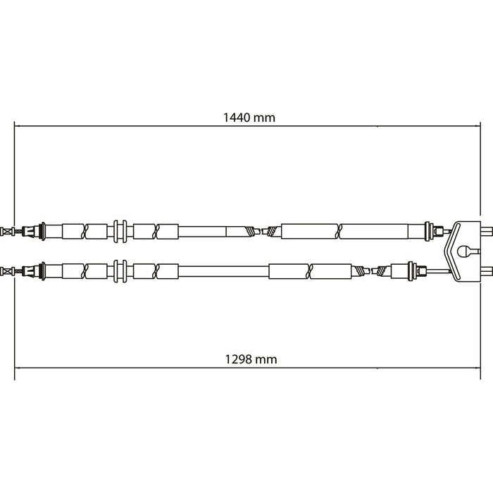 Apec Brake Cable Rear Fits Ford Courier Fiesta Fusion