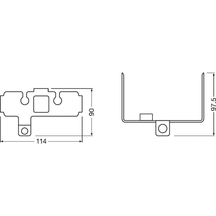 Osram LEDriving FOG additional mounting for Infinity models, FOG101-INF-M, brack Osram  - Dynamic Drive