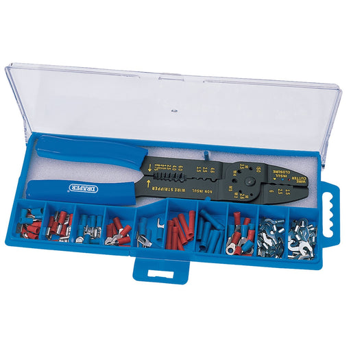 Draper 5 Way Crimping Tool & Terminal Kit, 240mm 13658 Draper  - Dynamic Drive