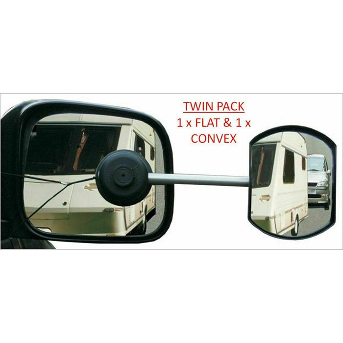 Suck It And See Towing Wing Mirror Stick On Extension Twin Pack Convex + Flat