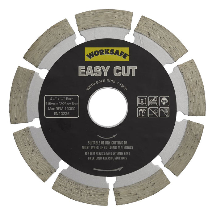 Sealey Silver Easy Cut Diamond Blade115 x22mm WDEC115