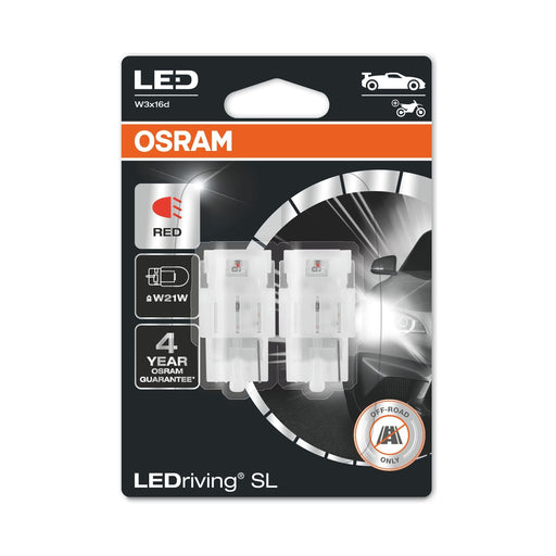 OSRAM LEDriving® SL, W21W, Red, LED signal lamps, Off-road only, non ECE Osram  - Dynamic Drive