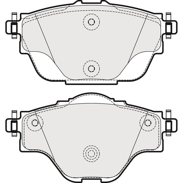 Genuine APEC Rear Brake Disc & Pads Set Solid for Citroen C4 Grand Picasso