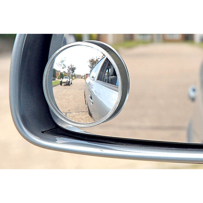 2x Blind Spot Mirror Round Adhesive 2" Inch Easy Fit Wide View Angle Car Van UKB4C  - Dynamic Drive