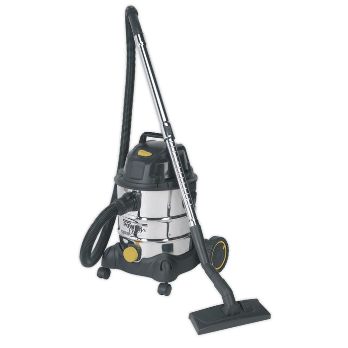 Sealey Vacuum Cleaner Industrial Wet & Dry 20L 1250W/110V Stainless Drum Sealey  - Dynamic Drive