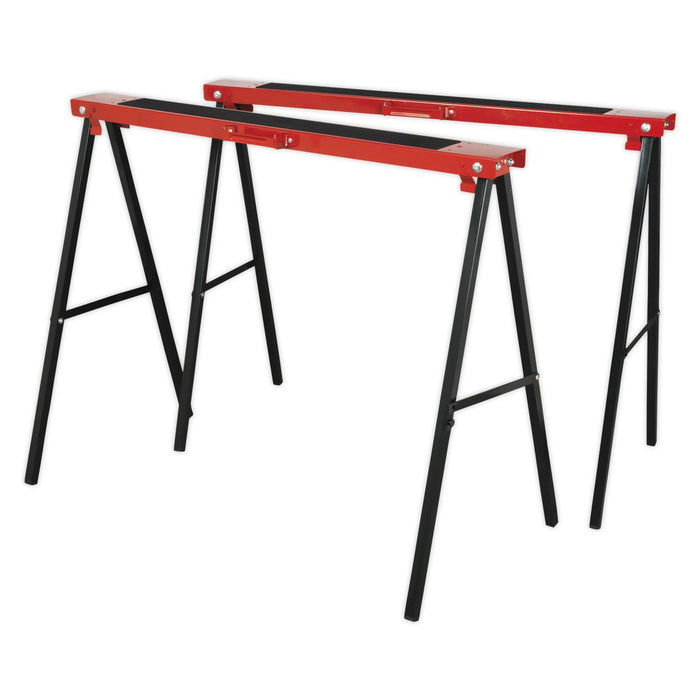 Sealey Fold Down Trestles Pair 100kg Capacity per Trestle FDT2