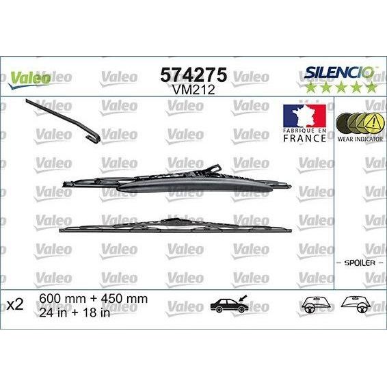 Valeo Wiper Blades Kit 574275 Automotive Part fits Citroen Valeo  - Dynamic Drive