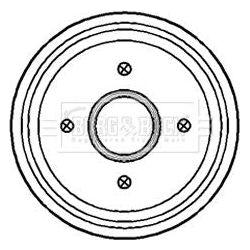 Genuine Borg & Beck Brake Drum fits Hyundai Atoz 1.0i 1998 BBR7154 Borg & Beck  - Dynamic Drive