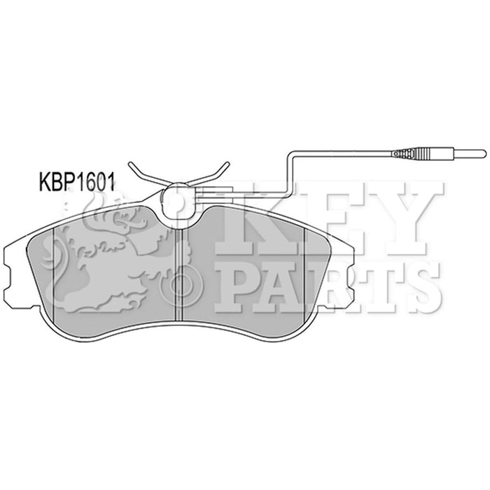 Genuine Key Parts KBP1601 Front Brake Pads-Includes Wear Indicators (Lucas-Girling)