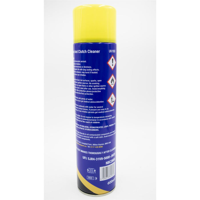 6 x Napa Brake Clutch Parts Cleaner Aerosol Spray Degreaser 600ML Napa  - Dynamic Drive