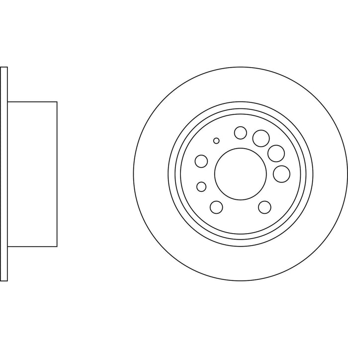 Genuine APEC Rear Brake Discs & Pads Set Solid for Volvo 240