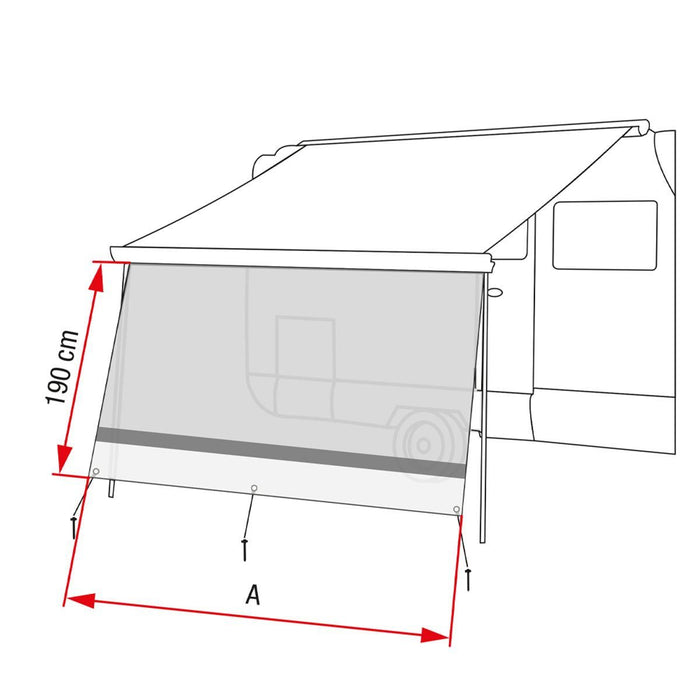 Fiamma Sun View XL 325 Front Panel: Transparent Front Panel for Sun Protection