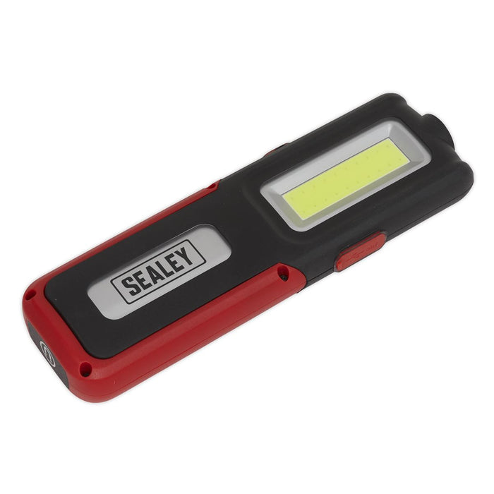 Sealey Rechargeable Inspection Light 5W COB & 3W SMD LED with Power Bank Red Sealey  - Dynamic Drive