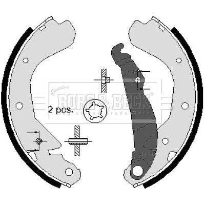 Genuine Borg & Beck Brake Shoes fits Vauxhall Cavalier III 8895 BBS6104