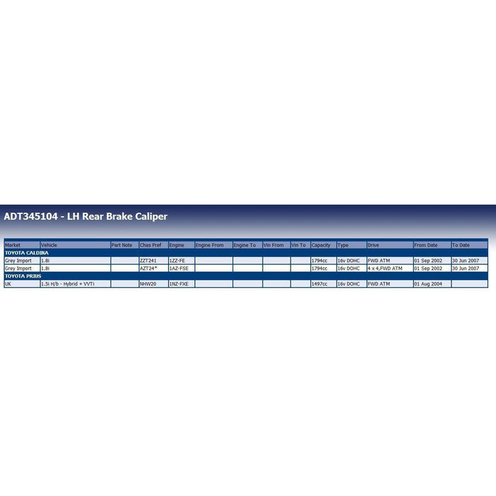 Blue Print ADT345104 Brake Caliper