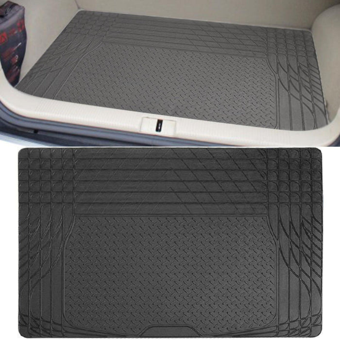 Black Heavy Duty Durable Waterproof Rubber Car Boot Protection Liner Mat SS5125 Sakura  - Dynamic Drive