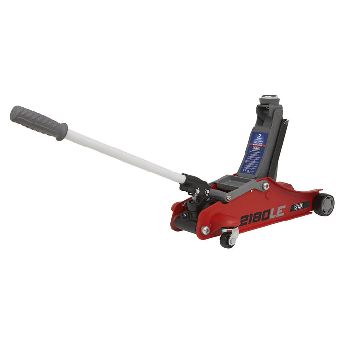 Sealey 180 Handle Low Profile Short Chassis Trolley Jack 2 Tonne - Red 2180LE Sealey  - Dynamic Drive