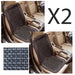 2 x Black Wooden Bead Beaded Pair Massage Massaging Car Taxi Seat Cover Cushion Streetwize  - Dynamic Drive