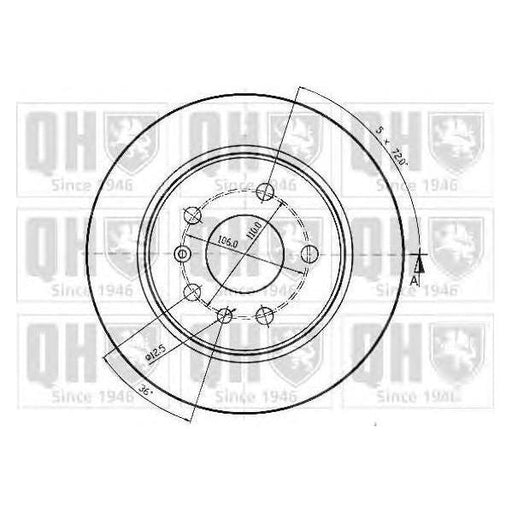 Quinton Hazell QH Brake Disc Rear - Solid - D:270 - 5* Quinton Hazell  - Dynamic Drive