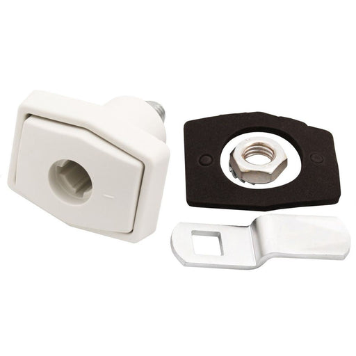 Zadi Rectangular Push Lock Off White for Caravan/Motorhomes Nova  - Dynamic Drive